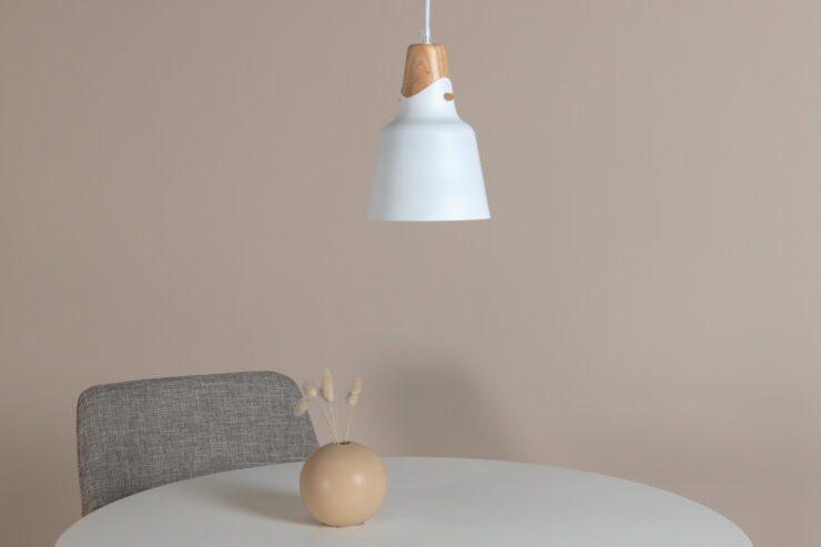 Rigel – Suspension – Blanc, Naturel – ⌀16 cm