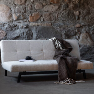 Bodil – Lit pliant – Noir, Blanc – 87 x 80 x 180 cm