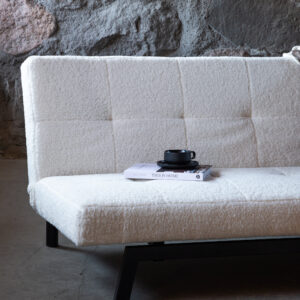 Bodil – Lit pliant – Noir, Blanc – 87 x 80 x 180 cm