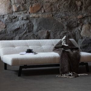 Bodil – Lit pliant – Noir, Blanc – 87 x 80 x 180 cm