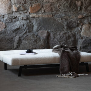 Bodil – Lit pliant – Noir, Blanc – 87 x 80 x 180 cm