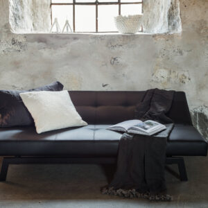 Bodil – Lit pliant – Noir – 87 x 80 x 180 cm