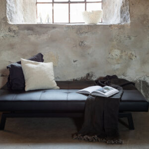 Bodil – Lit pliant – Noir – 87 x 80 x 180 cm