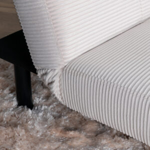 Bodil – Lit pliant – Beige, Noir – 87 x 80 x 180 cm