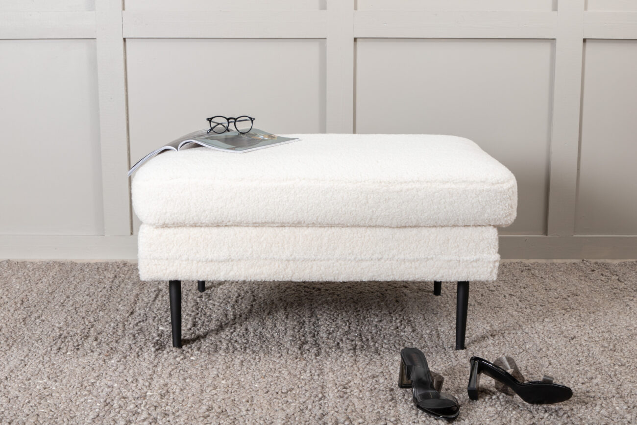 Boom – Ottoman – Noir, Blanc – 70 x 49 x 90 cm