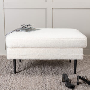 Boom – Ottoman – Noir, Blanc – 70 x 49 x 90 cm