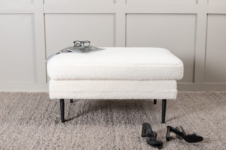 Boom – Ottoman – Noir, Blanc – 70 x 49 x 90 cm