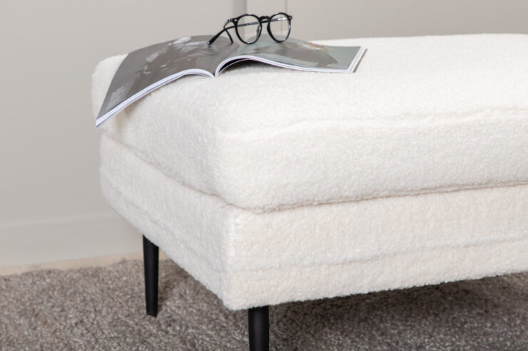 Boom – Ottoman – Noir, Blanc – 70 x 49 x 90 cm
