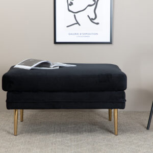 Boom – Ottoman – Noir, Doré – 70 x 49 x 90 cm
