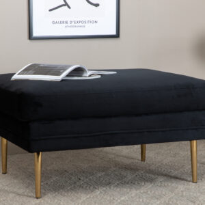 Boom – Ottoman – Noir, Doré – 70 x 49 x 90 cm