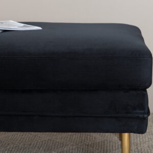 Boom – Ottoman – Noir, Doré – 70 x 49 x 90 cm