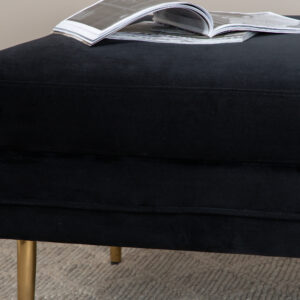 Boom – Ottoman – Noir, Doré – 70 x 49 x 90 cm