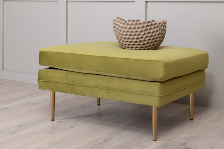 Boom – Ottoman – Doré, Vert – 70 x 49 x 90 cm