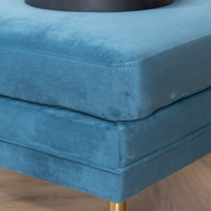 Boom – Ottoman – Bleu, Doré – 70 x 49 x 90 cm