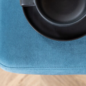 Boom – Ottoman – Bleu, Doré – 70 x 49 x 90 cm