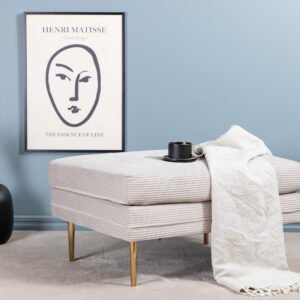 Boom – Ottoman – Beige, Doré – 70 x 49 x 90 cm
