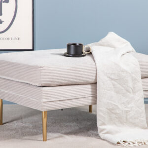 Boom – Ottoman – Beige, Doré – 70 x 49 x 90 cm