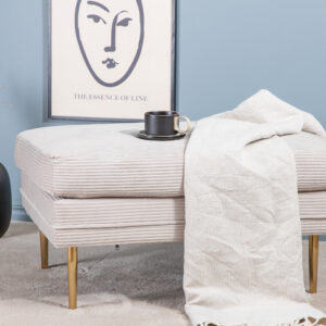 Boom – Ottoman – Beige, Doré – 70 x 49 x 90 cm