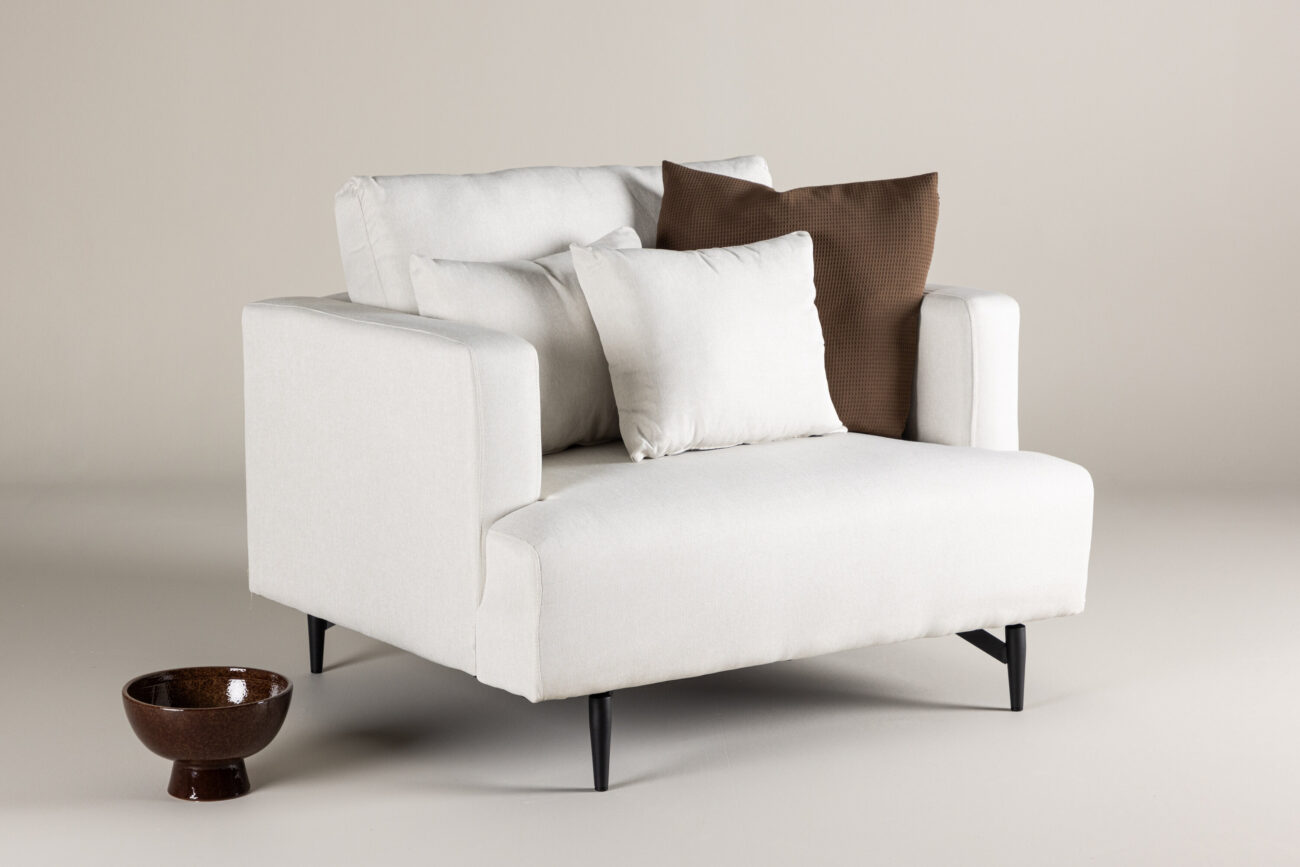 Sofia – Armchair – Beige, Noir – 92 x 82 x 104 cm