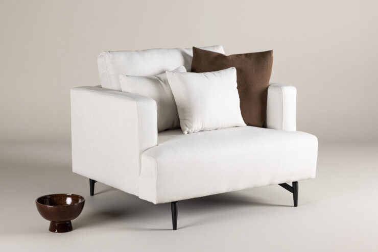 Sofia – Armchair – Beige, Noir – 92 x 82 x 104 cm