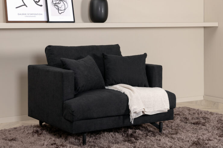 Sofia – Armchair – Noir – 92 x 82 x 104 cm