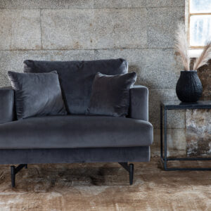 Sofia – Armchair – Noir, Gris foncé – 92 x 82 x 104 cm