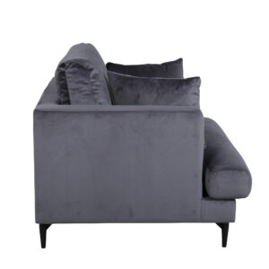 Sofia – Armchair – Noir, Gris foncé – 92 x 82 x 104 cm