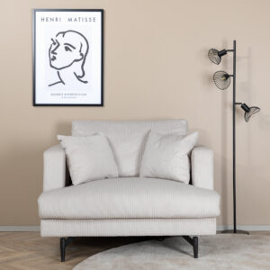 Sofia – Armchair – Beige, Noir – 92 x 82 x 104 cm