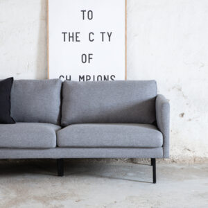 Zoom – Canapé 3 places – Noir, Gris – 80 x 78 x 260 cm