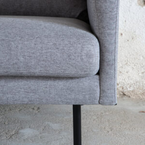 Zoom – Canapé 3 places – Noir, Gris – 80 x 78 x 260 cm