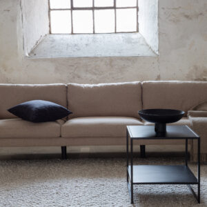 Zoom – Canapé 3 places – Noir, Marron – 80 x 78 x 260 cm