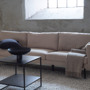 Zoom – Canapé 3 places – Noir, Marron – 80 x 78 x 260 cm