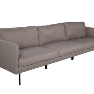 Zoom – Canapé 3 places – Noir, Marron – 80 x 78 x 260 cm