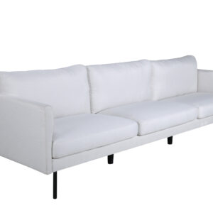 Zoom – Canapé 3 places – Noir, Beige clair – 80 x 78 x 260 cm