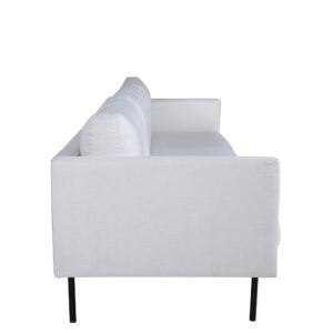 Zoom – Canapé 3 places – Noir, Beige clair – 80 x 78 x 260 cm