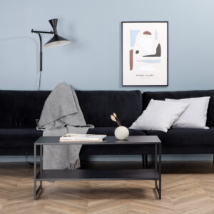 Zoom – Canapé 3 places – Noir – 80 x 78 x 260 cm