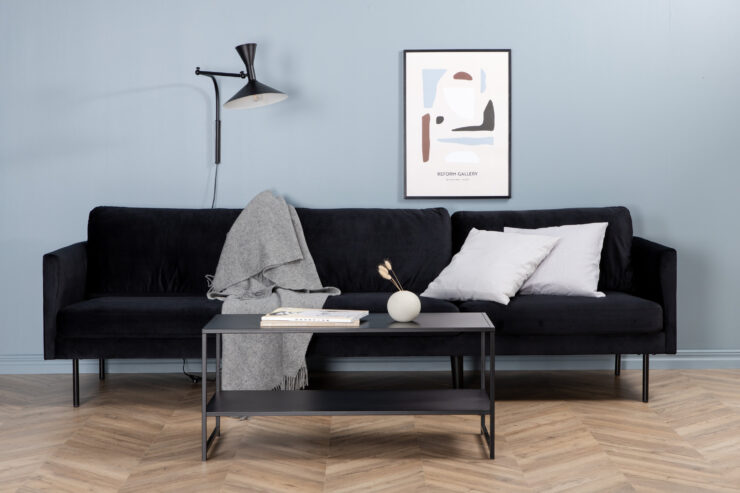 Zoom – Canapé 3 places – Noir – 80 x 78 x 260 cm