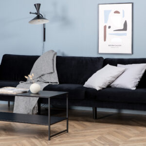 Zoom – Canapé 3 places – Noir – 80 x 78 x 260 cm