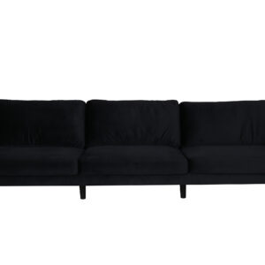 Zoom – Canapé 3 places – Noir – 80 x 78 x 260 cm