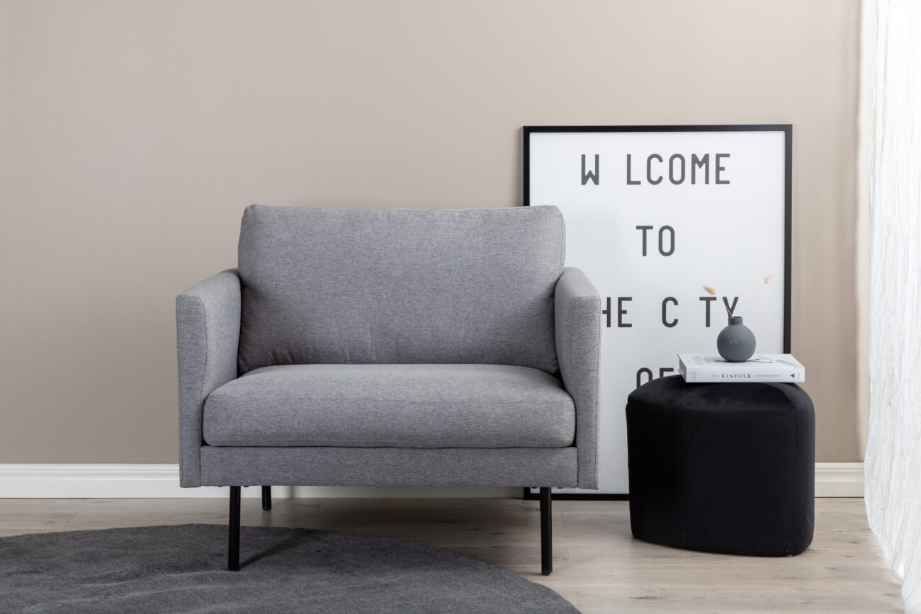 Zoom – Armchair – Noir, Gris – 84 x 80 x 95 cm