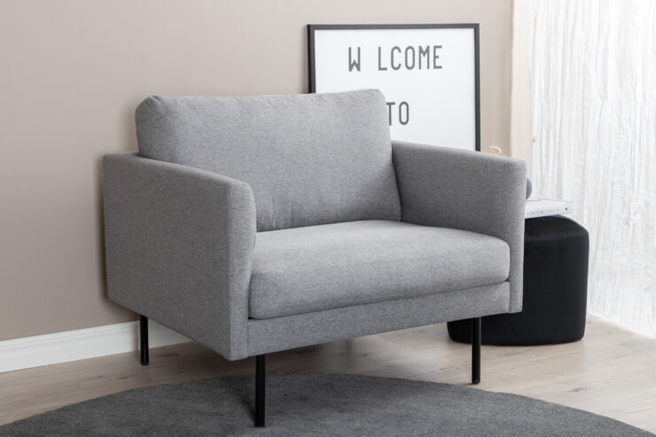 Zoom – Armchair – Noir, Gris – 84 x 80 x 95 cm