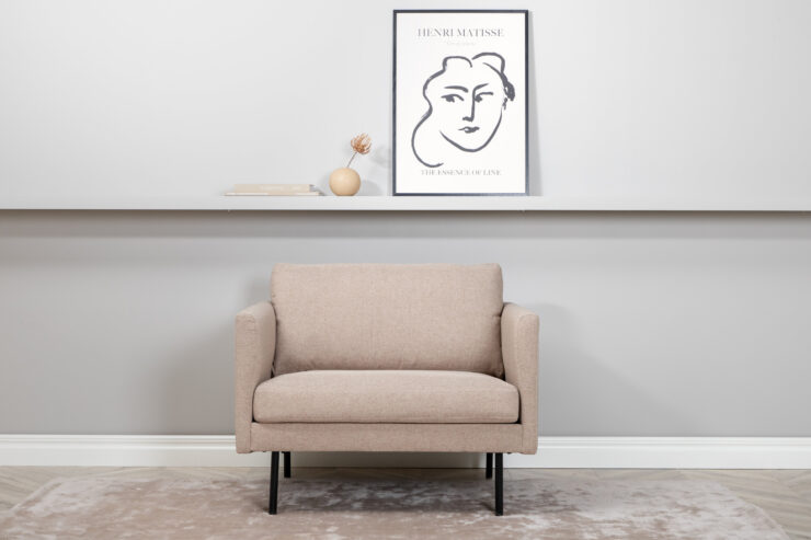 Zoom – Armchair – Beige, Noir – 84 x 80 x 95 cm
