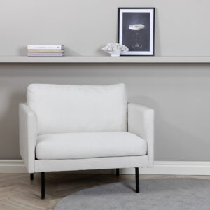 Zoom – Armchair – Noir, Beige clair – 84 x 80 x 95 cm