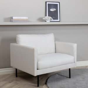 Zoom – Armchair – Noir, Beige clair – 84 x 80 x 95 cm