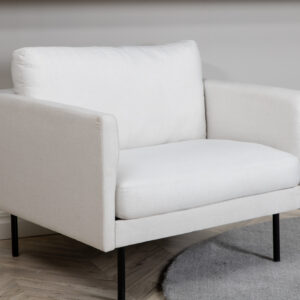 Zoom – Armchair – Noir, Beige clair – 84 x 80 x 95 cm