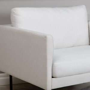 Zoom – Armchair – Noir, Beige clair – 84 x 80 x 95 cm