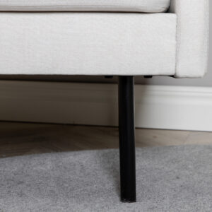 Zoom – Armchair – Noir, Beige clair – 84 x 80 x 95 cm