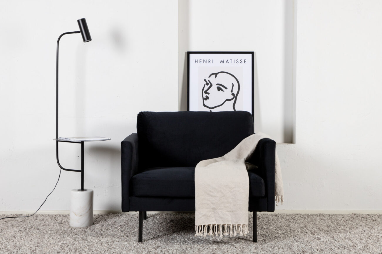 Zoom – Armchair – Noir – 84 x 80 x 95 cm