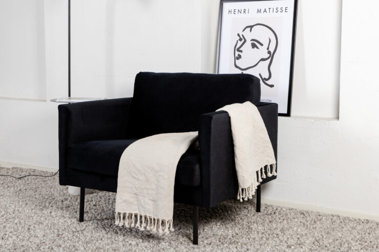 Zoom – Armchair – Noir – 84 x 80 x 95 cm