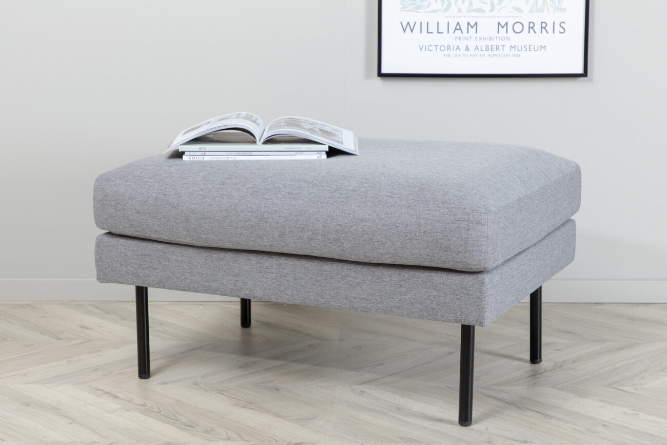 Zoom – Ottoman – Noir, Gris – 64 x 47 x 85 cm